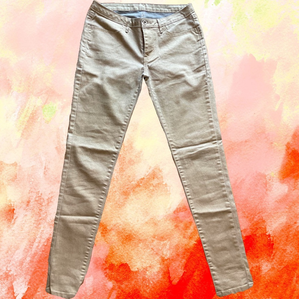 Levi’s metallic gold skinny jeans